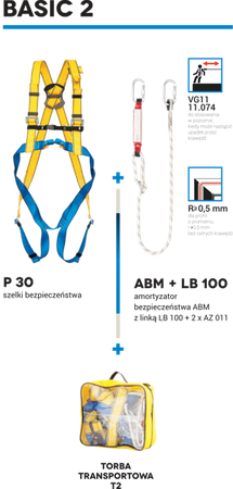 ZESTAW BASIC 2 Work at Height Rope access Sets Sprzęt do prac na