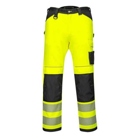  Lekkie i elastyczne spodnie ostrzegawcze PW3 Żółto/Czarne