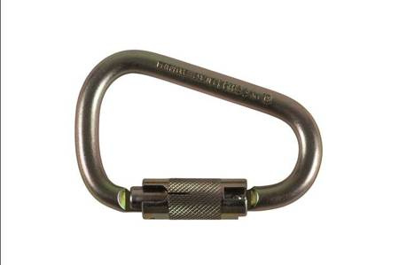 Steel Triple Lock Carabiner, 25 mm Gate