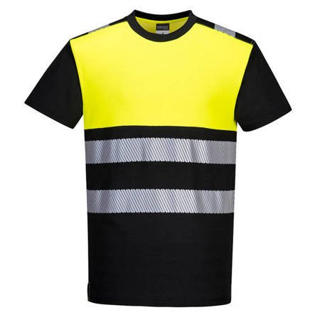 T-shirt ostrzegawczy PW3 klasy 1 Czarne/Żółte
