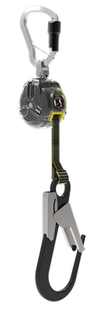 V-TEC Mini PFL, 1.8m, Webbing, Single-Leg, Aluminium Twist-Lock Carabiner (Top), Aluminium Scaffold Lightweight Hook (End)