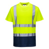 T-shirt Ostrzegawczy Dwukolorowy Zolty/granatowy S378