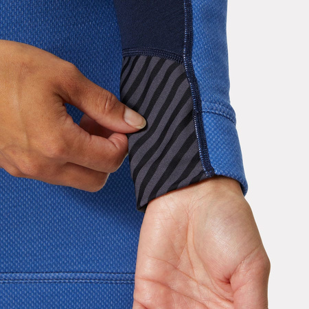 Koszulka termoaktywna W Hh Lifa Merino Crewneck 595 Navy/Stone Blue