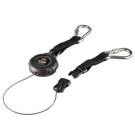 Lonża Rozłączana Ze Zwijaczem Do Narzędzi Squids 3000 Retractable Dual SS Carabiner - 0,45kg