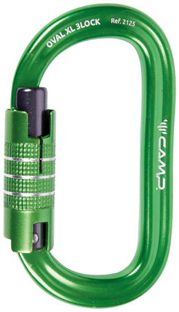 Karabinek Oval XL 3Lock Green