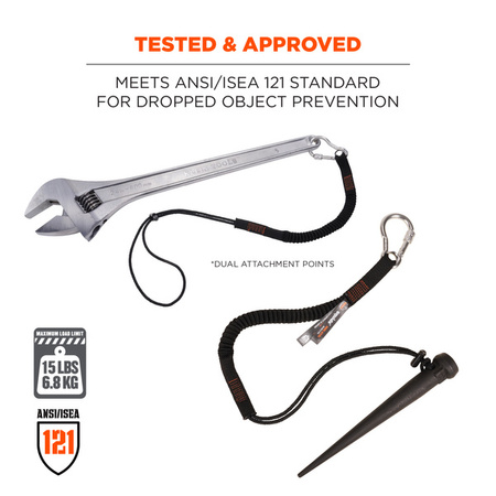 Squids 3105 Tool Lanyard - Carabiner + Loop - 15lbs 