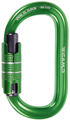 Carabiner Oval XL 2lock Green