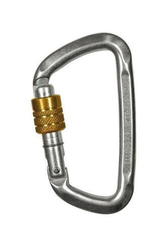 Carabiner Screw Lock D-shape Steel 50kn CF SG
