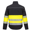 Kurtka Ostrzegawcza Softshell PW3 Klasa 1 Czarno/żółta