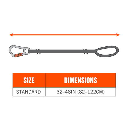 Lonża Do Narzędzi Squids 3105 Tool Lanyard - Carabiner + Loop 6,8kg
