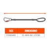 Lonża Do Narzędzi Squids 3105 Tool Lanyard - Carabiner + Loop 6,8kg