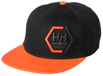 Czapka z płaskim daszkiem Classic Flat Brim 992 Black/Dark Orange