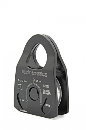 Pulley Machined Rescue Pulley (single/black)