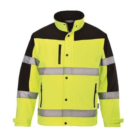 Kurtka Softshell dwukolorowy (3 warstwy) Żółty S429