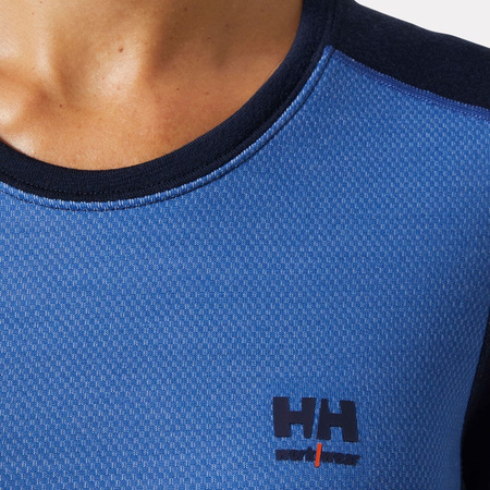 W Hh Lifa Merino Crewneck 595 Navy/Stone Blue
