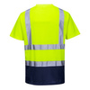 T-shirt Ostrzegawczy Dwukolorowy Zolty/granatowy S378
