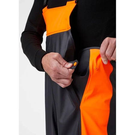 Spodnie robocze wodoodporne na szelkach Alna 2.0 Rain Bib 269 Orange/ebon