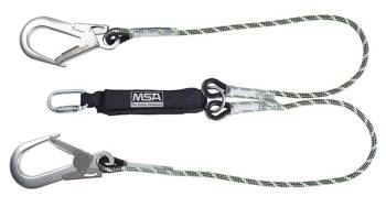 Lanyard With Amortyzatorem , Rope Pleciona, Podwójna, Stała Length 1,8 M, Steel Karabińczyk Twist Lock, Aluminiowy Hak Do Rusztowania