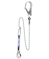 Lonża/Amortyzator bezpieczeństwa BM/LB100 z linką regulowaną i zatrzaśnikami AZ003, AZ023 dł. 2m