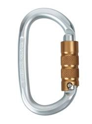 Karabinek stalowy Tri-Lock, mosiężny