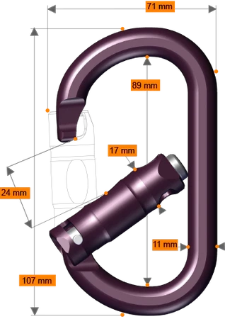 Carabiner Rocko Up-lock