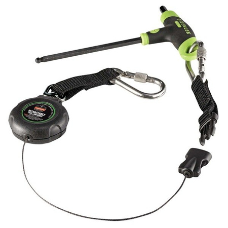 Lonża Rozłączana Ze Zwijaczem Do Narzędzi Squids 3000 Retractable Dual SS Carabiner - 0,45kg