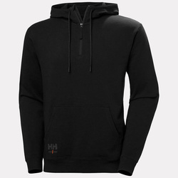Bluza z kapturem rozpinana Essential 1/4 Zip Hoodie 990 Black
