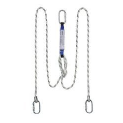 Lonża/absorber Bezpieczeństwa With Podwójną Regulowaną Linką I Zatrzaśnikami 3x AZ011 Dł. 1,8m