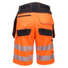 Short Spodnie Ostrzegawcze PW3 With Kieszeniami Kaburowymi Pomarańczowo/czarne