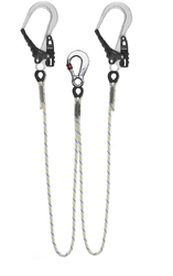 Lonża/Linka bezpieczeństwa nieregulowana LB 102 z zatrzasnikami AZ003 i 2xAZ029 dł. 1.4m