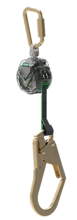 V-TEC Mini Pfl, 1,8 M, Strap, Pojedyncza Dźwignia, Steel Carabiner Screw Lock (górny), Steel Hak Do Rusztowań (dolny)