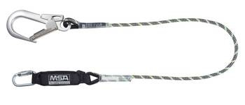 Lanyard With Amortyzatorem , Rope Pleciona, Pojedyncza, Stała Length 1,8 M, Steel Karabińczyk Twist Lock, Aluminiowy Hak Do Rusztowania