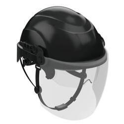 Kask Przemysłowy ATRA 20S Elektroizolacyjny With Wizjerką I Osłoną Black