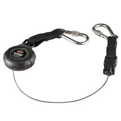 Lonża Rozłączana Ze Zwijaczem Do Narzędzi Squids 3000 Retractable Dual SS Carabiner - 0,45kg