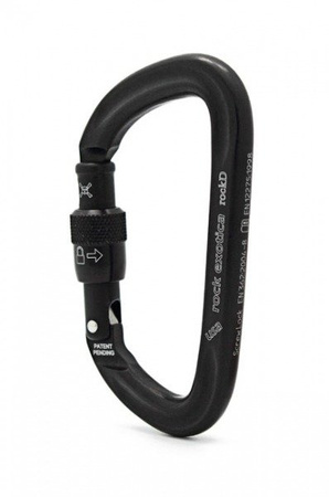 Karabinek rockD Screw-Lock (Black)