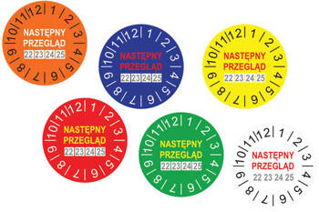 Naklejki Kontrolne Przeglądowe Fi 30 Mm