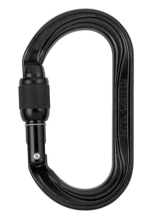 Carabiner Steel Oxan Screw-lock Black