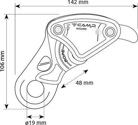 Przyrząd zjazdowy Wizard