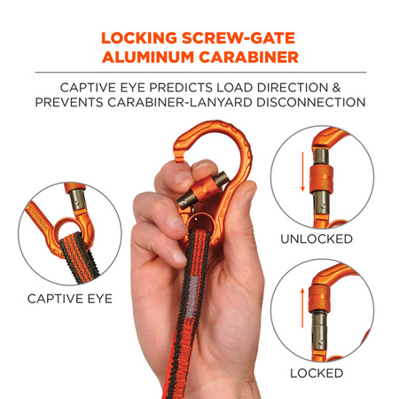 Lonża Do Narzędzi Squids 3104f(x) Tool Lanyard - Carabiner And Choke Loop - 4,5kg