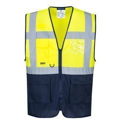 Kamizelka Siatkowa Dwukolorowa Executive C377 Żółto/granatowa