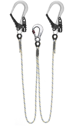 Lonża/lanyard Bezpieczeństwa Nieregulowana LB 102 With Zatrzasnikami AZ003 I 2xaz029 Dł. 1.4m