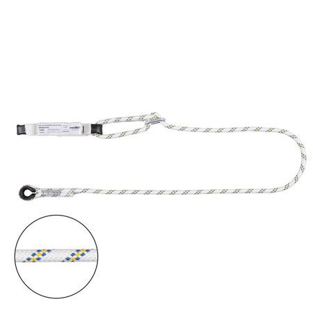 Lonża/absorber Bezpieczeństwa Bm/lb100 With Linką Regulowaną I Zatrzaśnikami Az003, AZ023 Dł. 2m