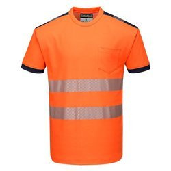 Koszulka T-shirt Ostrzegawczy PW3 Pomarańcz/granat T181