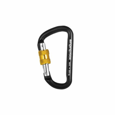 Carabiner/łącznik MINI D Screw Lock (black)