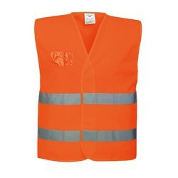 Kamizelka Ostrzegawcza - Do Połowy Siatkowa C494 Pomarańczowa