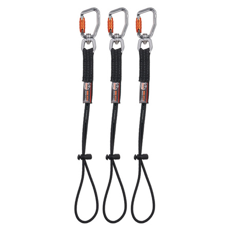 Elastyczna Smycz Na Narzędzia Squids 3714 Elastic Tool Tail Lanyard - Carabiner & Cinch Loop - 10lbs / 4.5kg (3-pack)