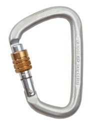 Carabiner LARGE STEEL CF SG D 50kn Zinc Plate, Screw Lock