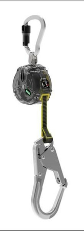V-TEC PFL, 3m, taśma, pojedyńczy, karabinek aluminiowy potrójnego zamka (górny), hak aluminiowy do rusztowań (dolny)