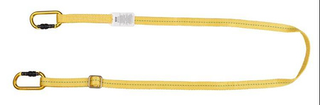 Lanyard Ograniczająca MSA Workman, Strap, 2m, Regulowana Length, Aluminiowa Carabiner Screw Lock