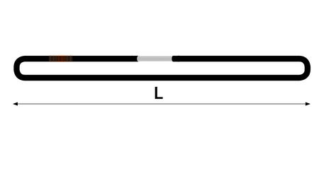 Zawiesie rurowe ES 010 01, 1T dł. 1m